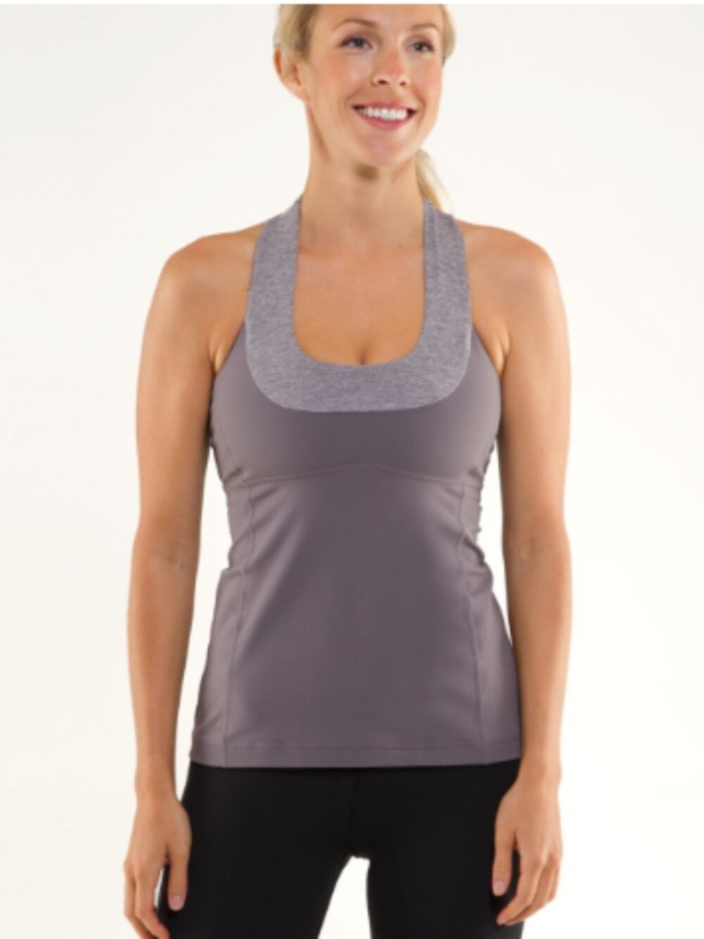 Lululemon Grey Scoop Neck Tank (10)